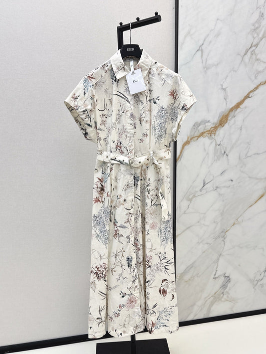 CD 25ss print shirt dress
