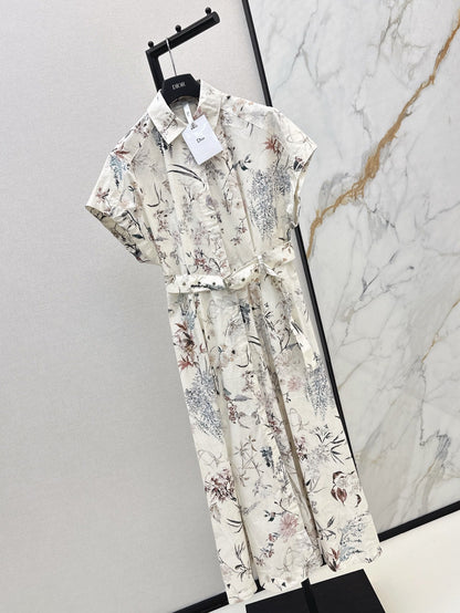 CD 25ss print shirt dress