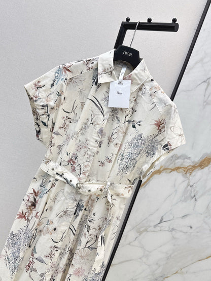 CD 25ss print shirt dress