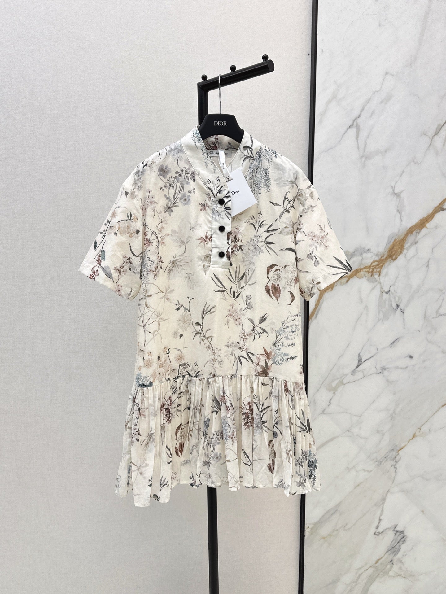 CD 25ss print V-neck dress