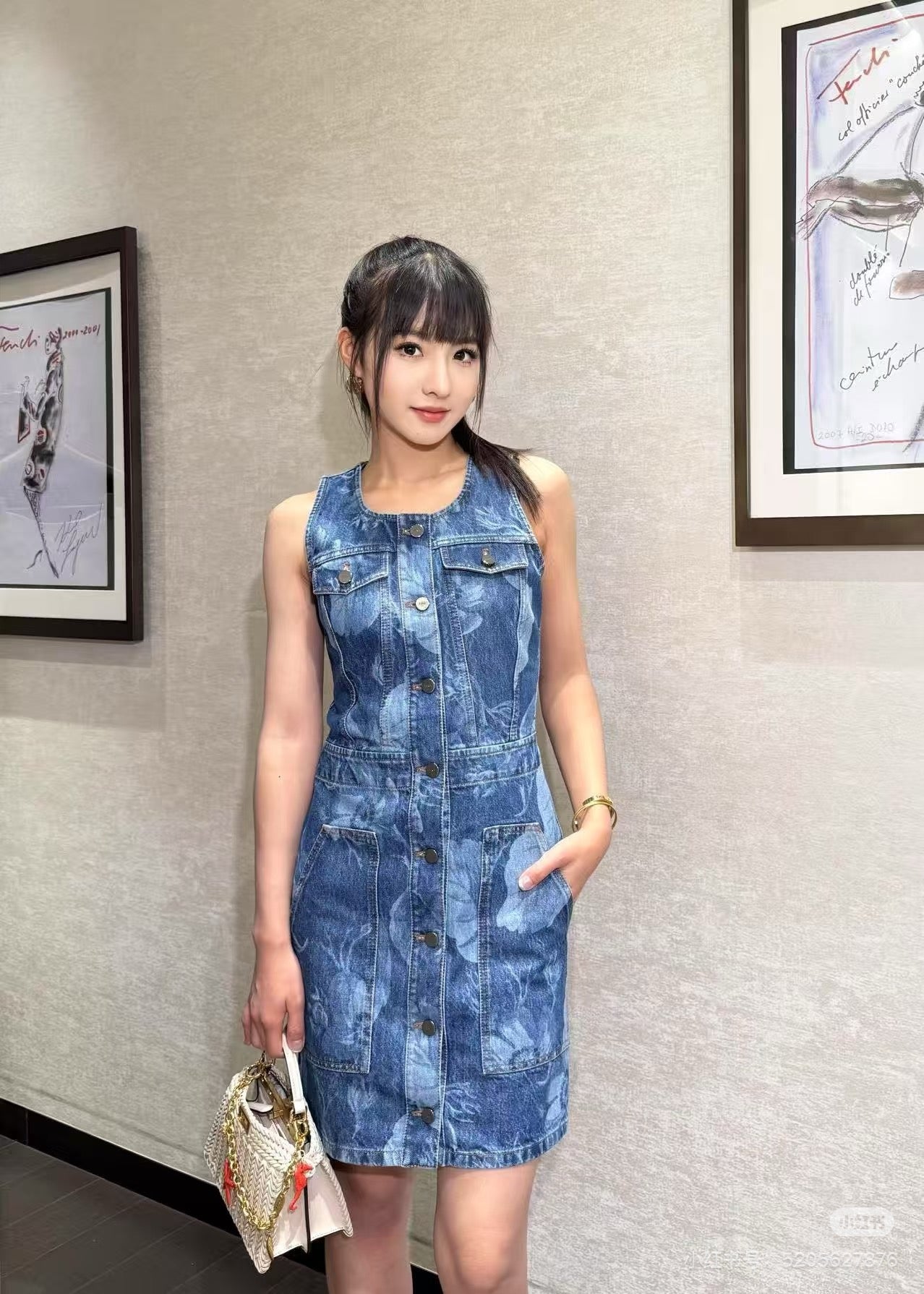 Fen 25ss denim dress
