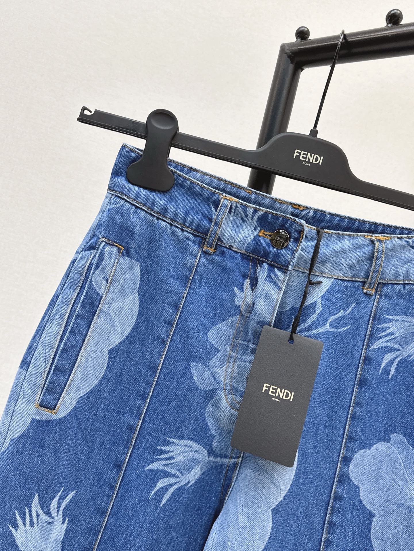 Fen 25ss print jeans