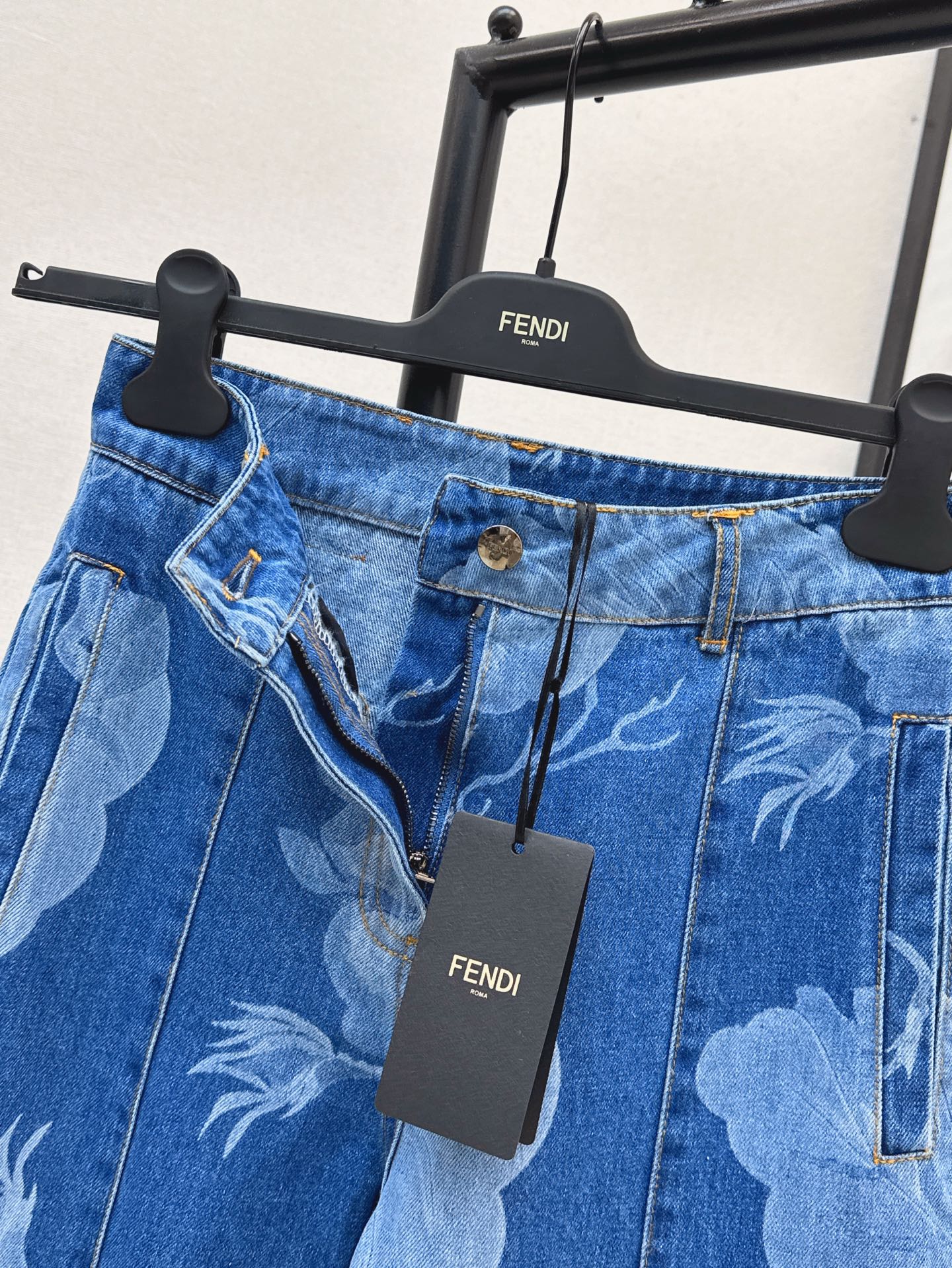 Fen 25ss print jeans