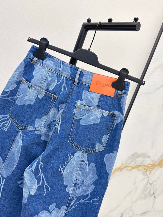 Fen 25ss print jeans