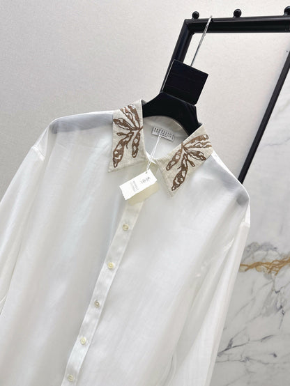 bru 25ss embroidered shirt