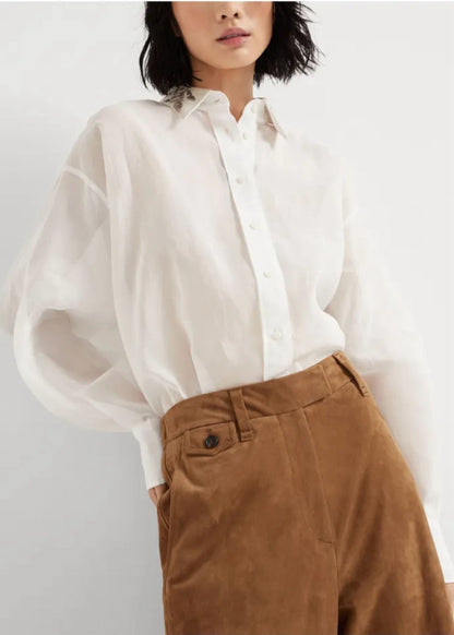 bru 25ss embroidered shirt