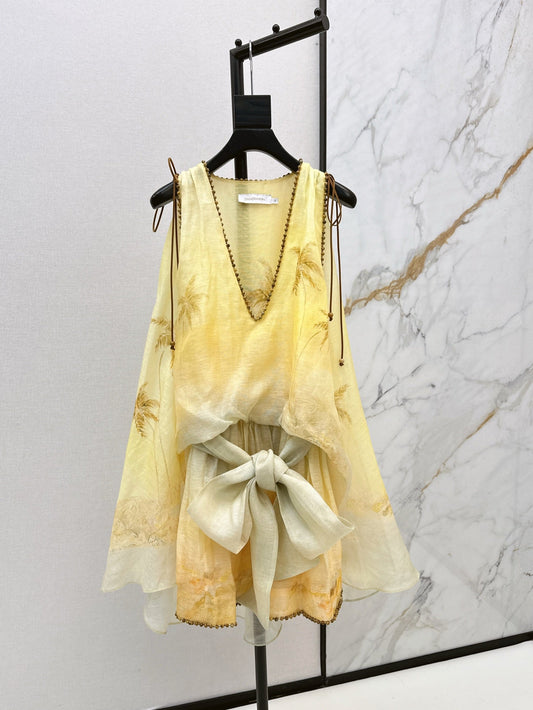 Zimm 25ss linen silk dress