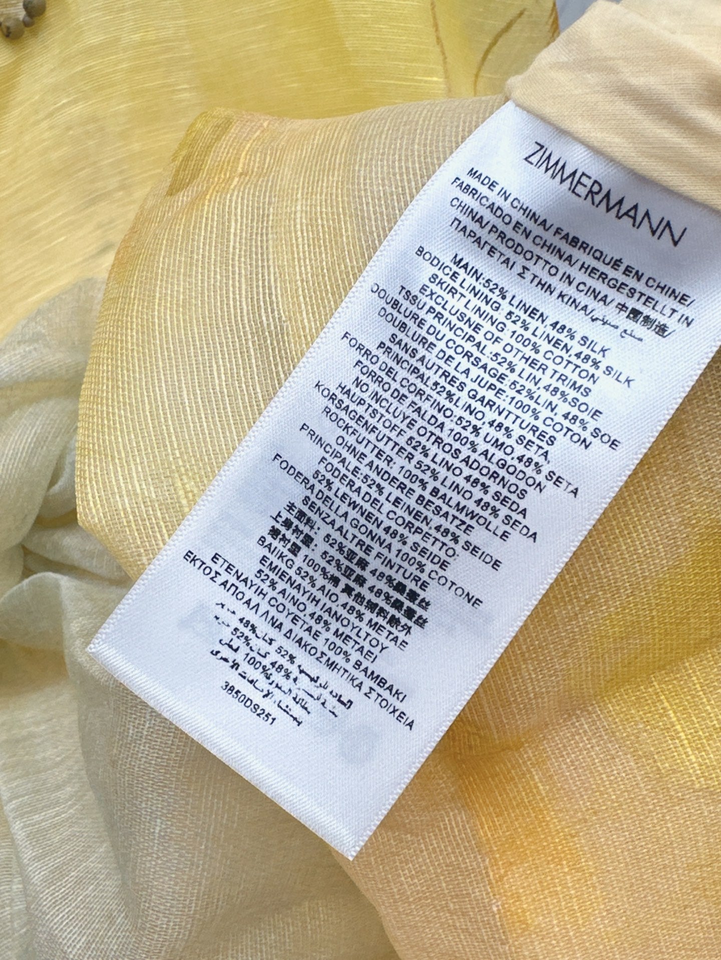 Zimm 25ss linen silk dress
