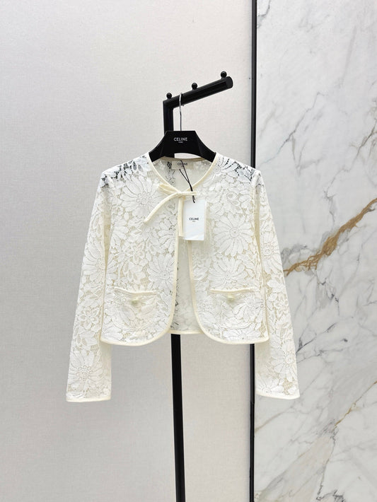 Celi 25ss lace hollow jacket