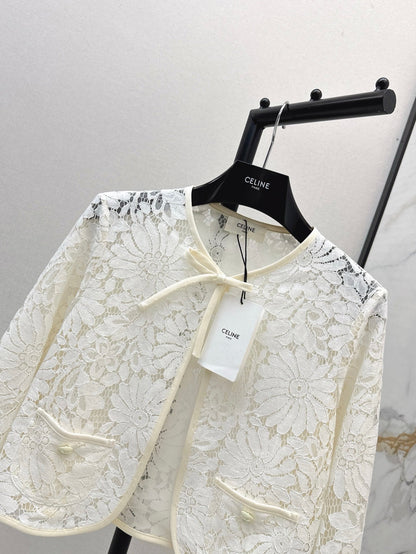 Celi 25ss lace hollow jacket