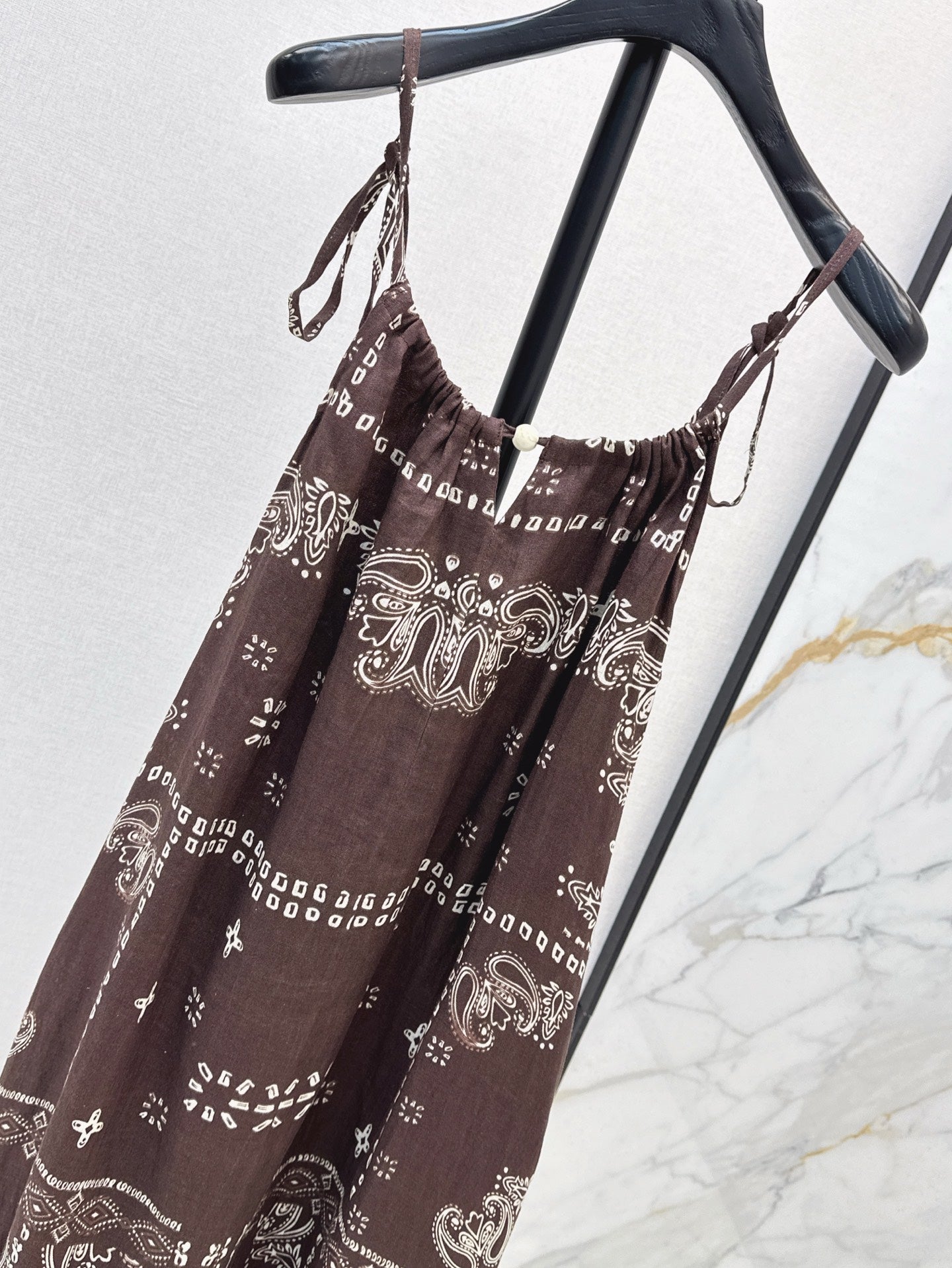 Zim 25ss print linen dress