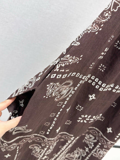 Zim 25ss print linen dress