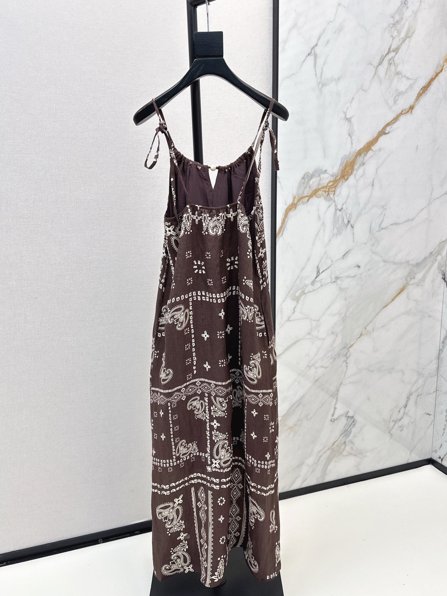 Zim 25ss print linen dress
