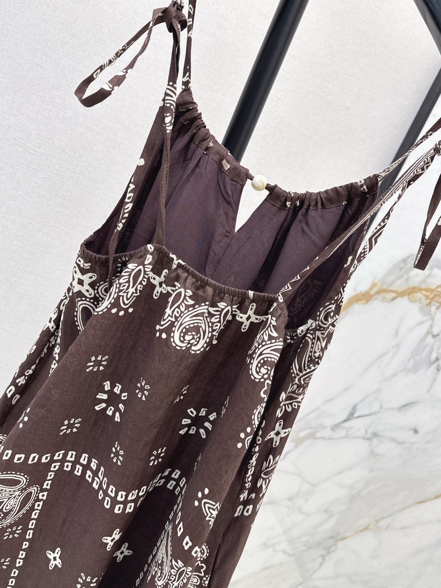 Zim 25ss print linen dress