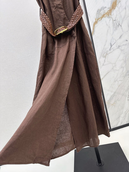 Loe 25ss Linen sleeveless dress