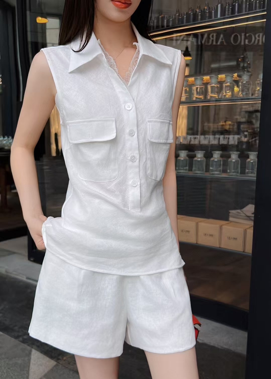 Loro 25ss linen suit