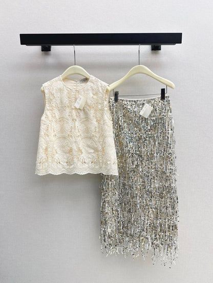 brun 25ss lace hollow vest