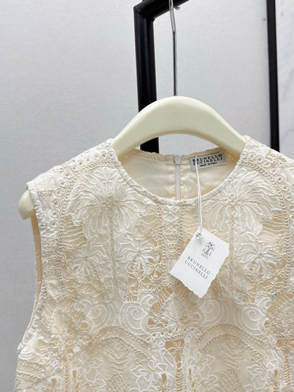brun 25ss lace hollow vest