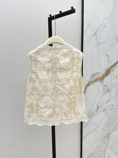 brun 25ss lace hollow vest