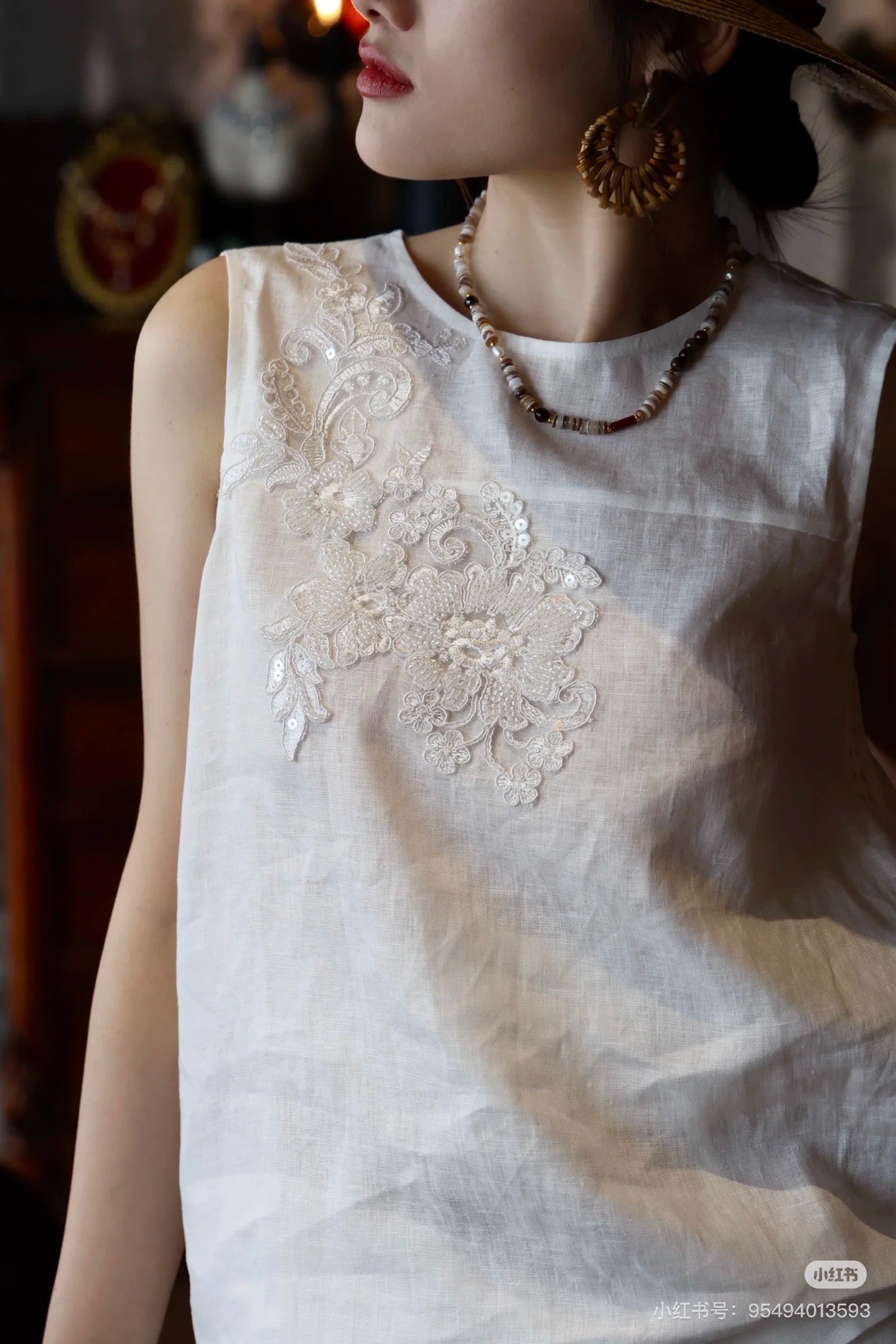 Loro 25ss linen embroidered suit