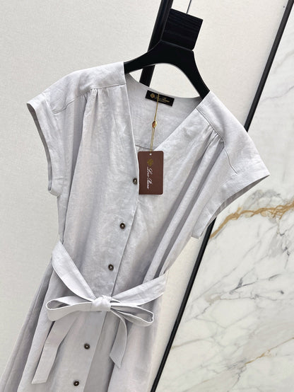 Loro 25ss sleeveless linen dress