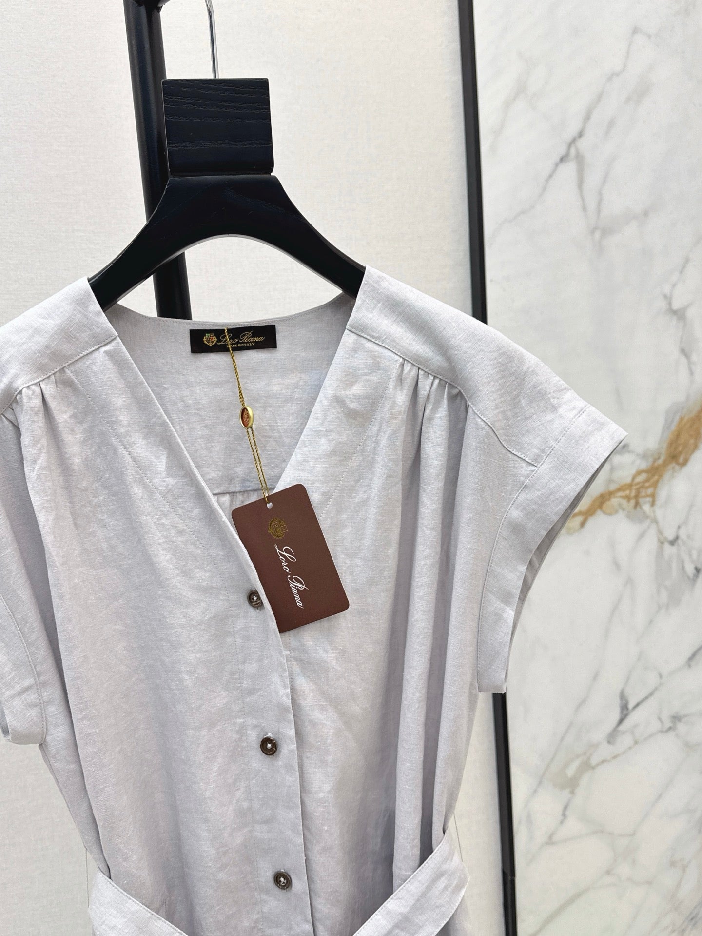 Loro 25ss sleeveless linen dress