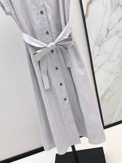 Loro 25ss sleeveless linen dress