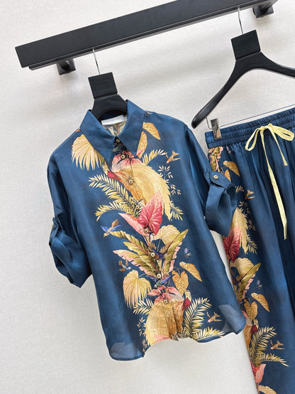Zim 25ss Silk print shirt