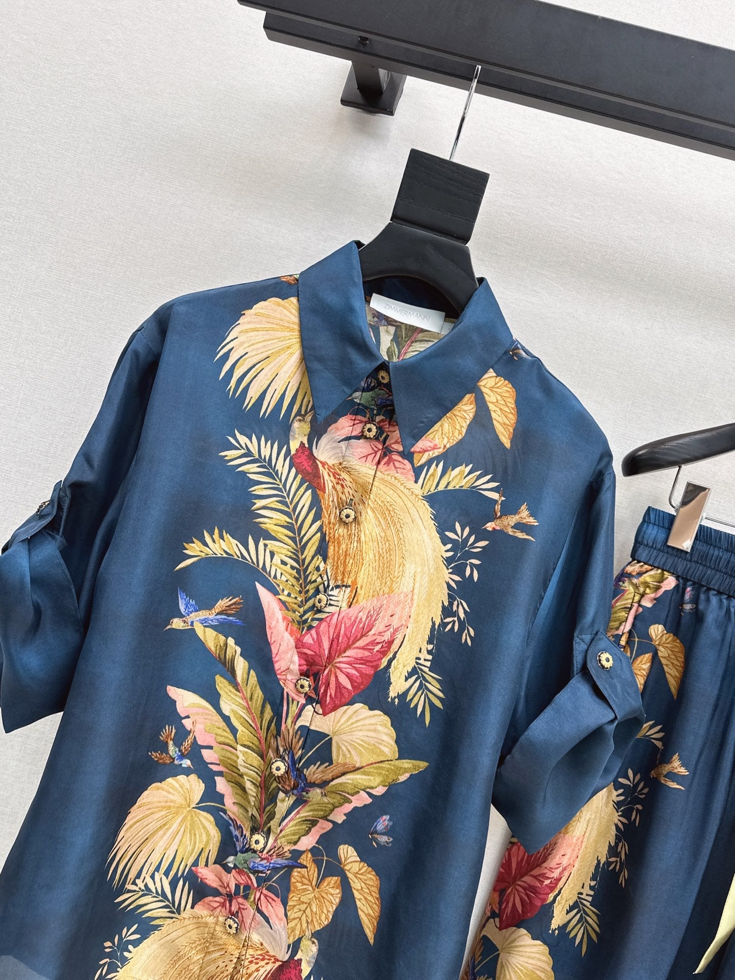 Zim 25ss Silk print shirt
