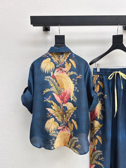 Zim 25ss Silk print shirt