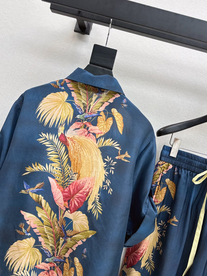 Zim 25ss Silk print shirt