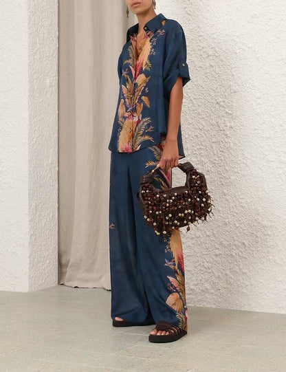 Zim 25ss Silk print shirt
