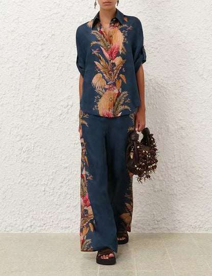 Zim 25ss Silk print shirt