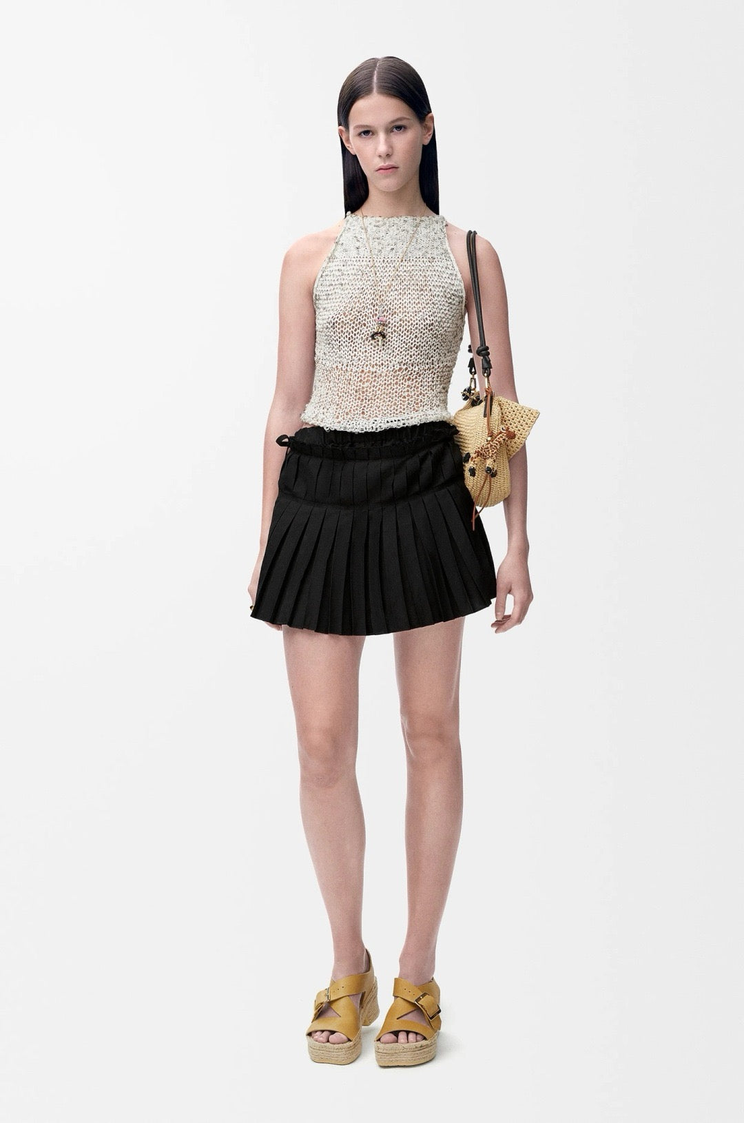 Loe 25ss pleated skirt