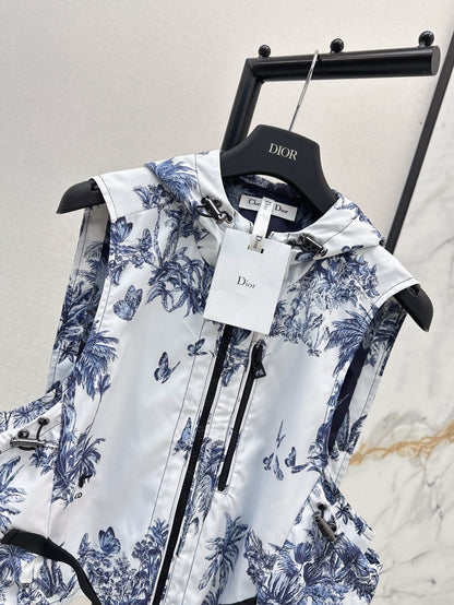 CD 25ss print hooded vest