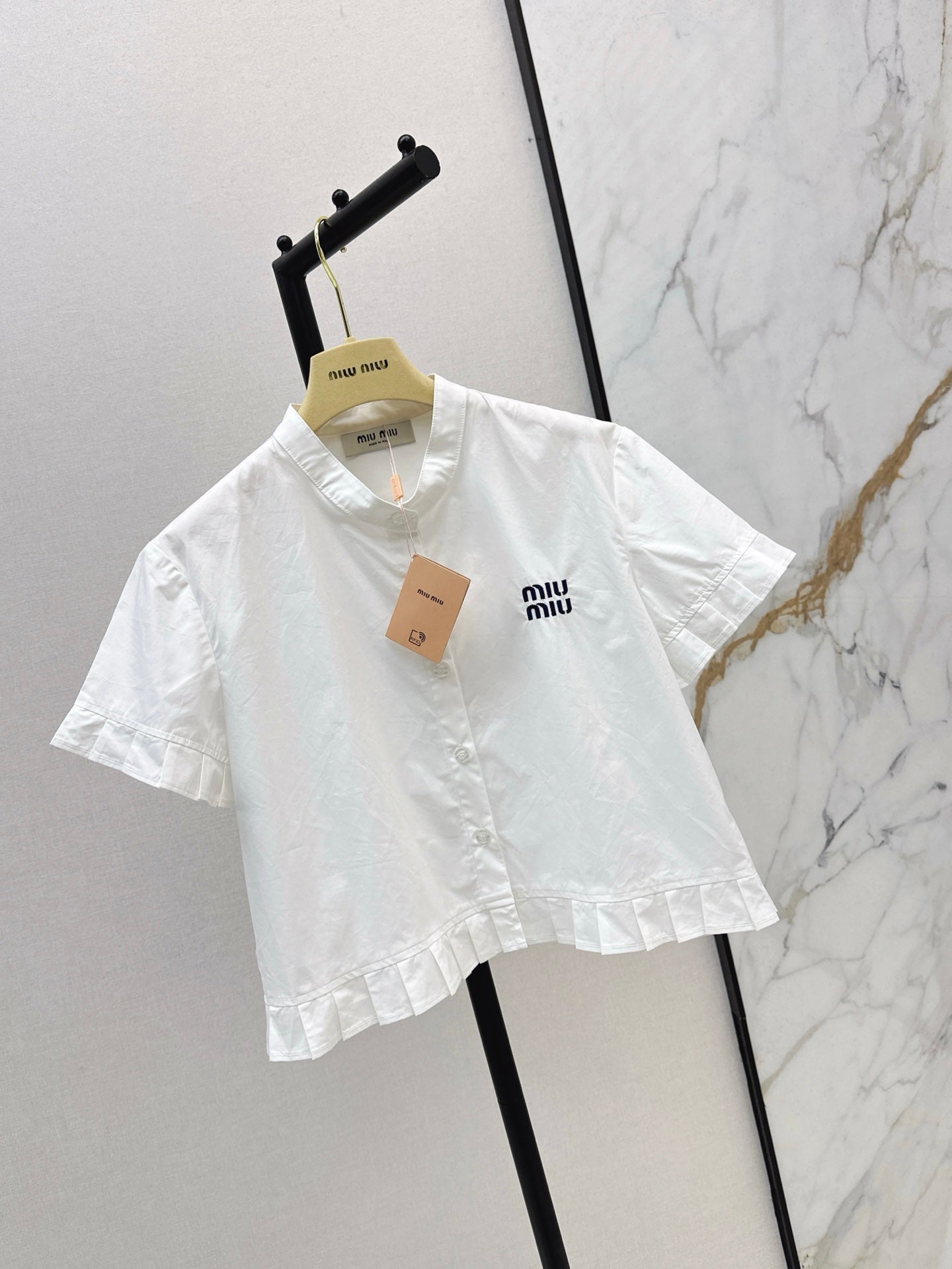 Miu 25ss embroidered shirt