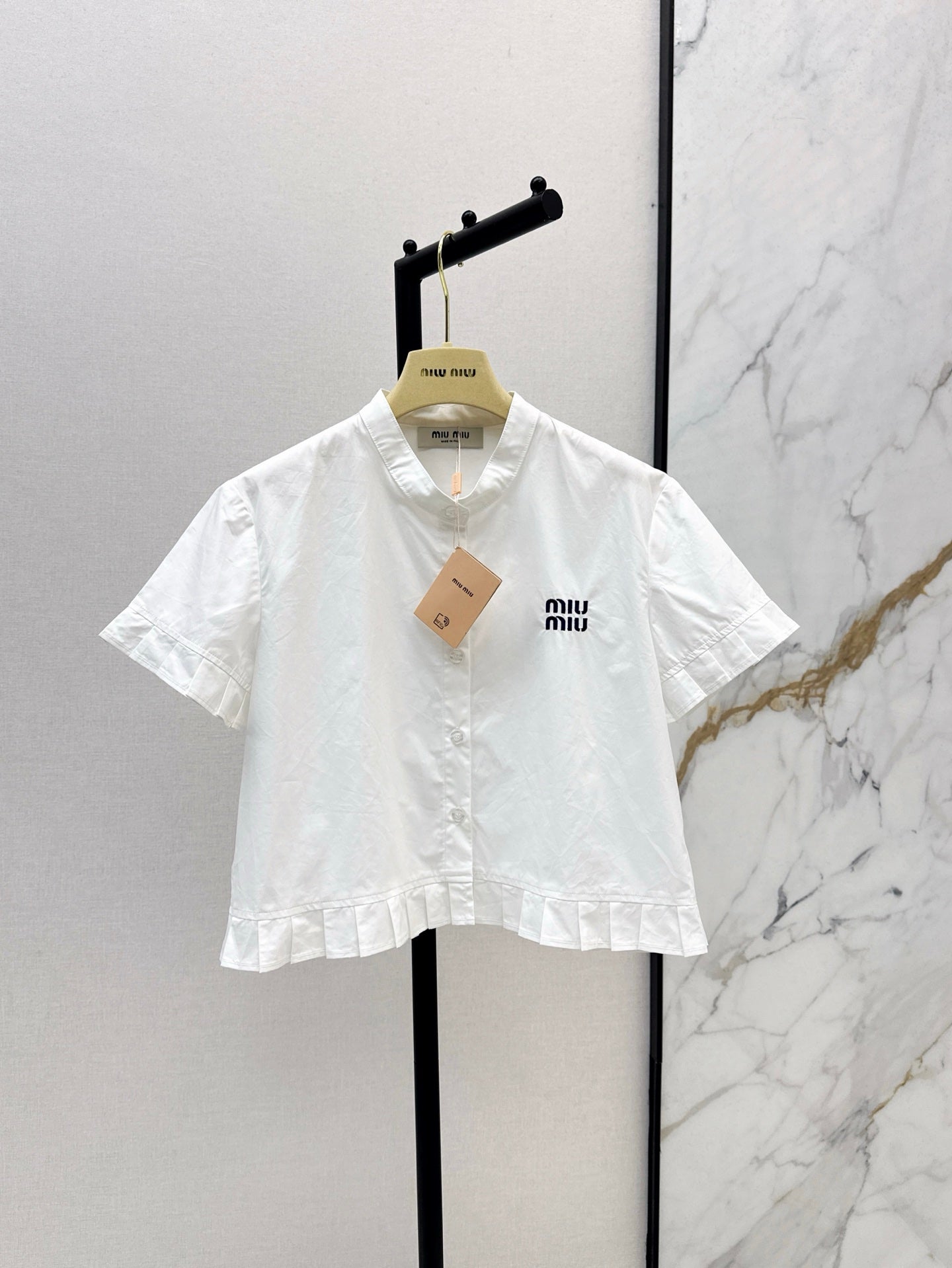 Miu 25ss embroidered shirt