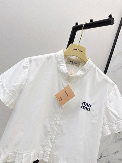 Miu 25ss embroidered shirt