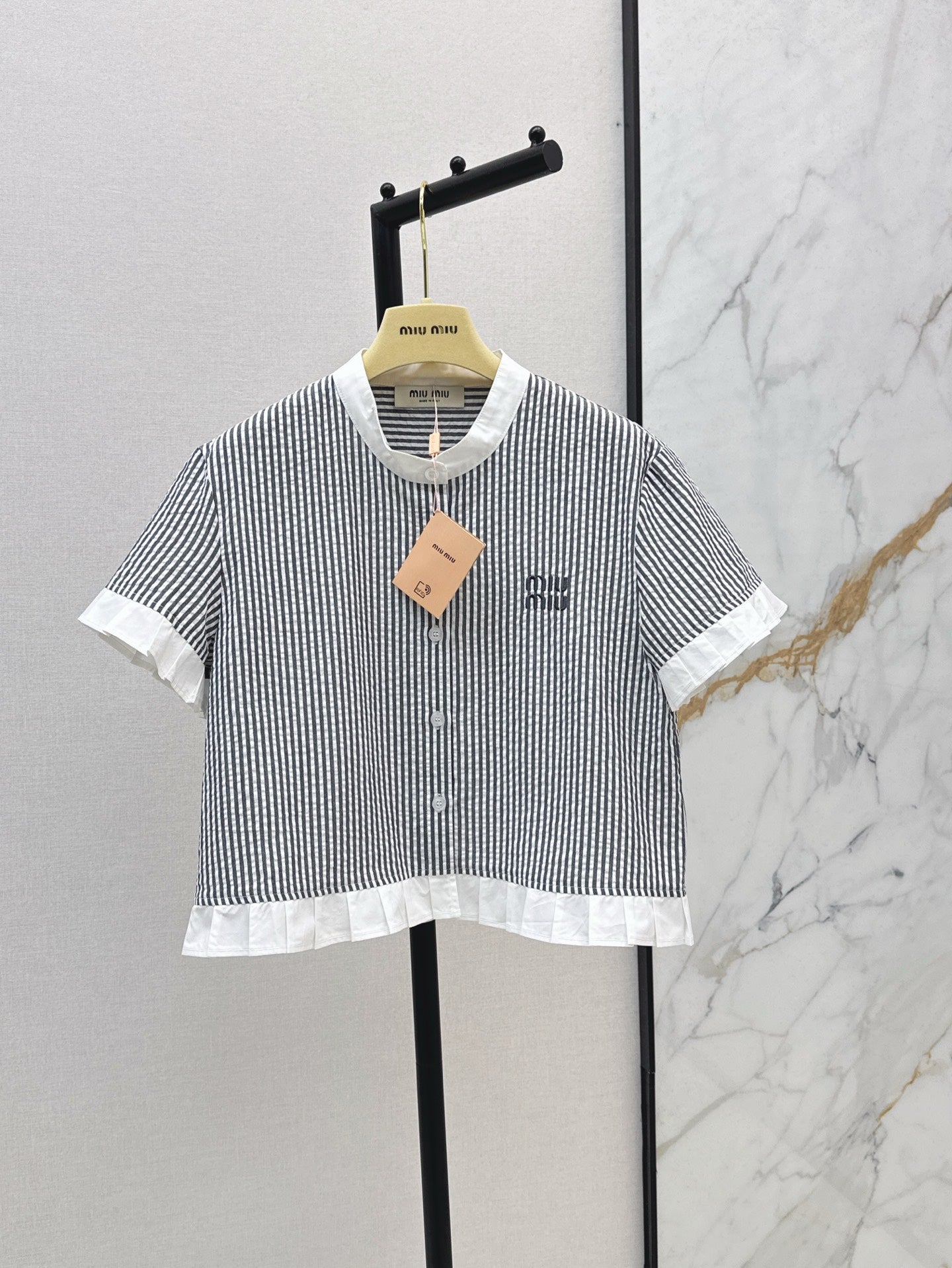 Miu 25ss embroidered shirt