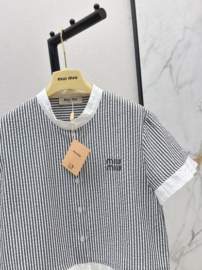 Miu 25ss embroidered shirt