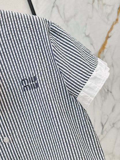 Miu 25ss embroidered shirt