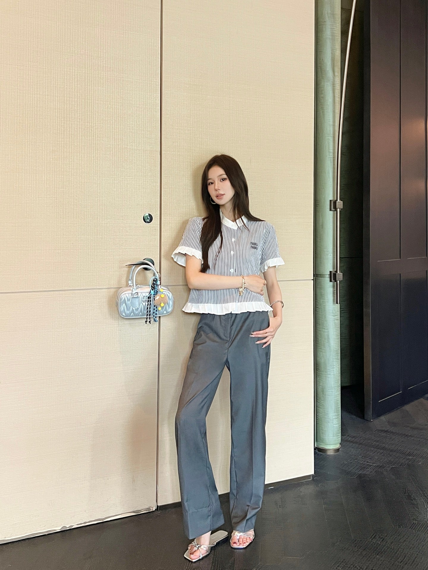 Miu 25ss embroidered shirt