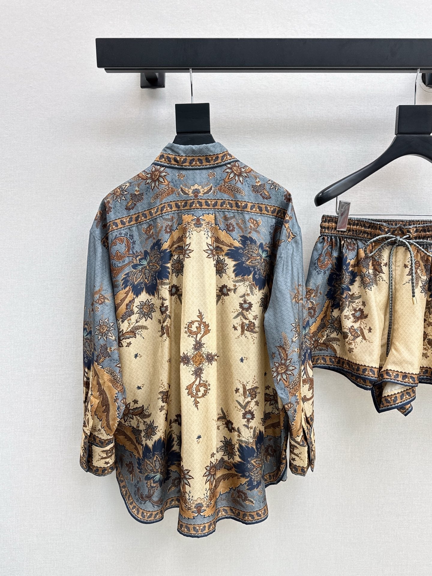 ZIM 25ss silk print shirt