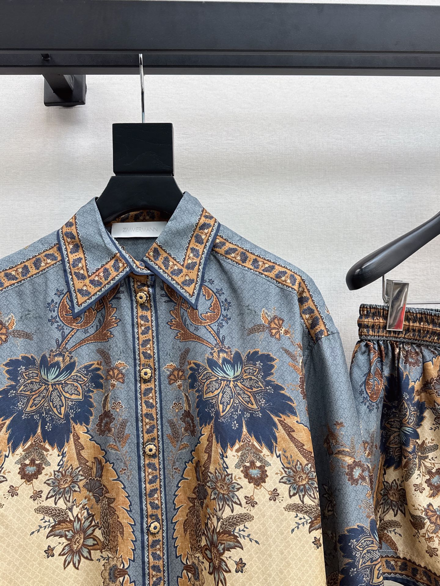 ZIM 25ss silk print shirt