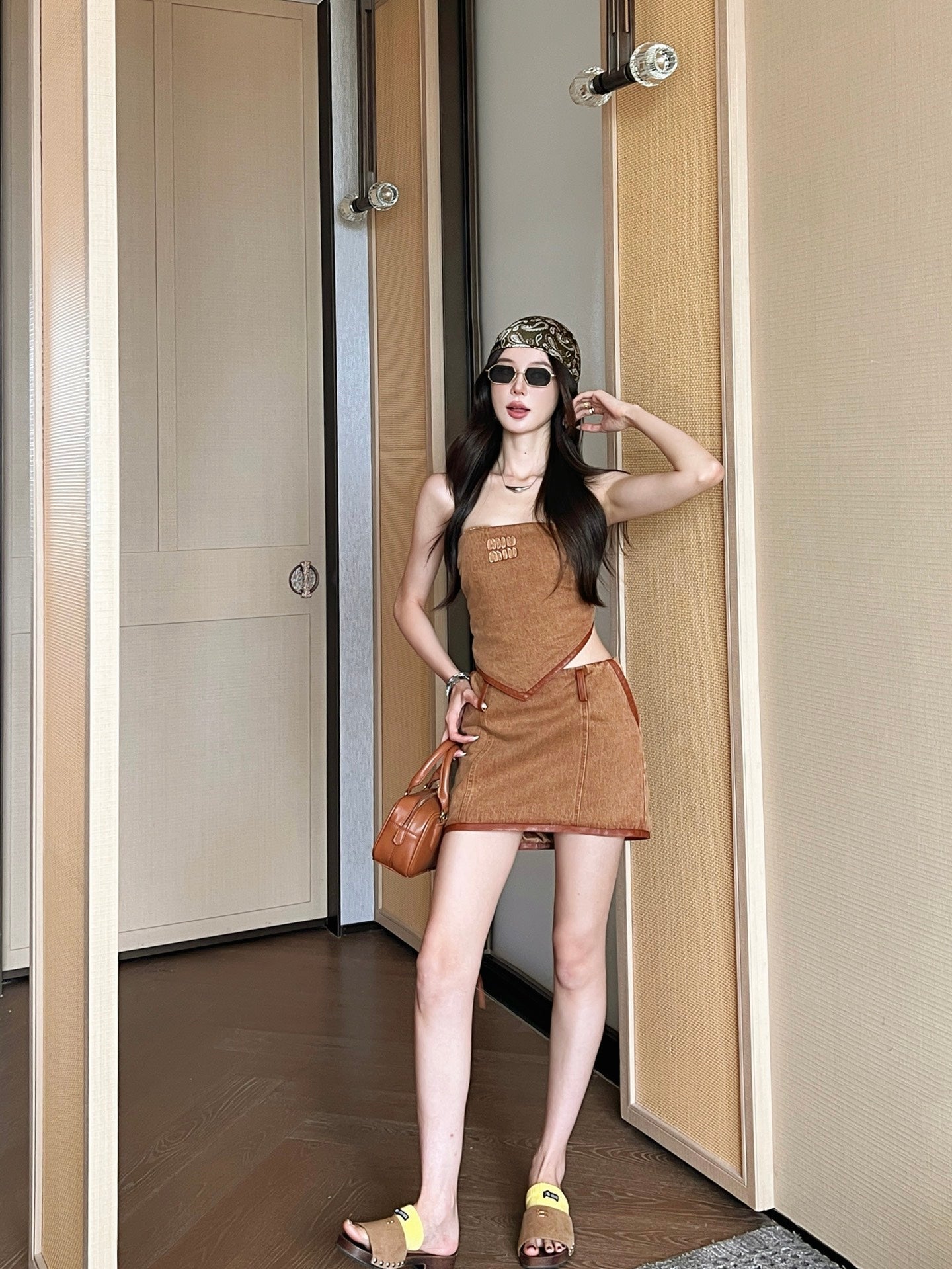Miu 25ss denim skirt