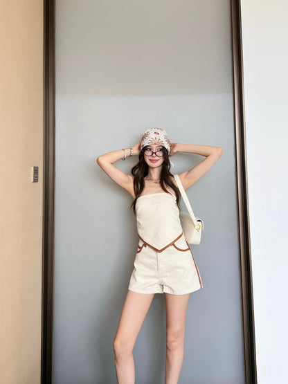 Miu 25ss denim tube top