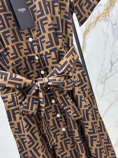 Fen 25ss jacquard dress