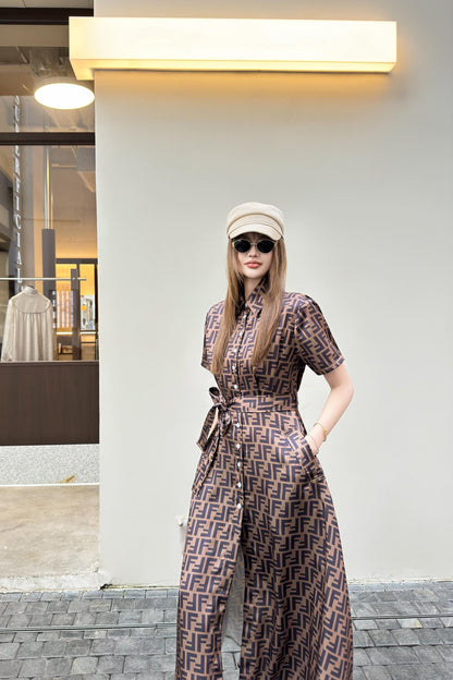 Fen 25ss jacquard dress