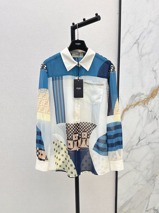 Fend 25ss print shirt