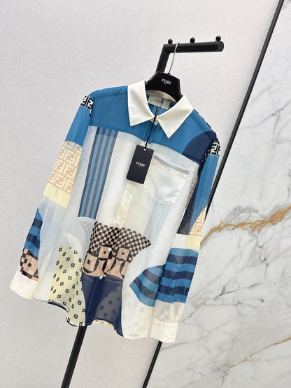 Fend 25ss print shirt